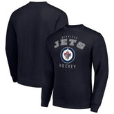 Winnipeg Jets Men's Starter Team Logo Fleece Pullover Sweatshirt - Navy | US 202601646