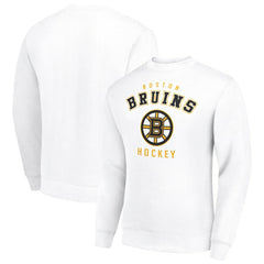 Boston Bruins Men's Starter Team Logo Fleece Pullover Sweatshirt - White | US 202601650