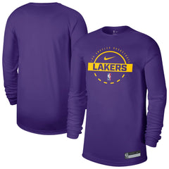 Los Angeles Lakers 2025/26 On-Court Flare Dri-FIT Practice Long Sleeve Tri-Blend T-Shirt Purple - Nike