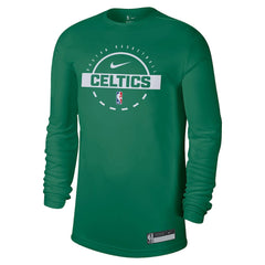 Boston Celtics 2025/26 On-Court Flare Dri-FIT Practice Long Sleeve Tri-Blend T-Shirt Kelly Green - Nike