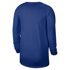 New York Knicks 2025/26 On-Court Flare Dri-FIT Practice Long Sleeve Tri-Blend T-Shirt Blue - Nike