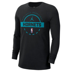 Charlotte Hornets Jordan Brand Authentic Long Sleeve Practice T-Shirt Black