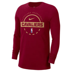 Cleveland Cavaliers Authentic Long Sleeve Practice T-Shirt Wine - Nike