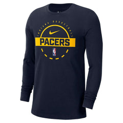Indiana Pacers Authentic Long Sleeve Practice T-Shirt Navy - Nike