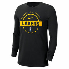 Los Angeles Lakers Authentic Long Sleeve Practice T-Shirt Black - Nike