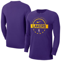 Los Angeles Lakers Authentic Long Sleeve Practice T-Shirt Purple - Nike