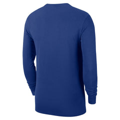 New York Knicks Authentic Long Sleeve Practice T-Shirt Blue - Nike