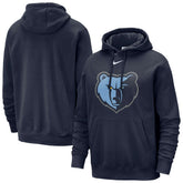 Memphis Grizzlies Essential Logo Club Pullover Hoodie Navy - Nike