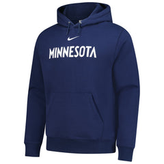 Minnesota Timberwolves Sportswear Essential Wordmark Club Hoodie Navy - Nike