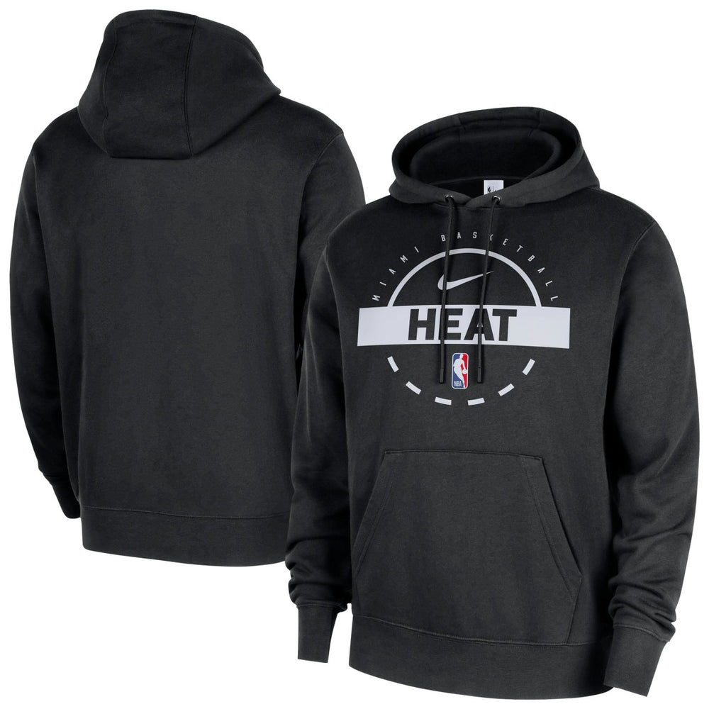 Miami Heat 2025/26 Authentic Practice Club Pullover Hoodie Black - Nike
