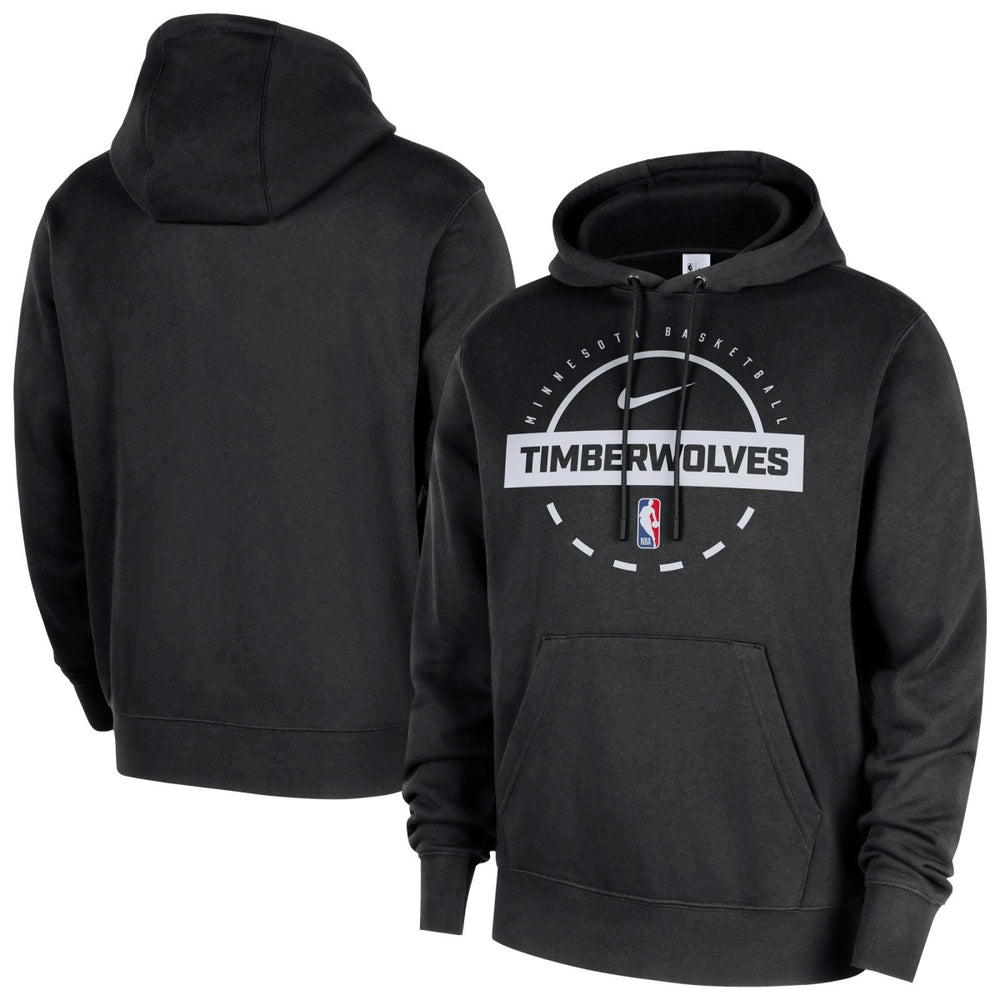 Minnesota Timberwolves 2025/26 Authentic Practice Club Pullover Hoodie Black - Nike
