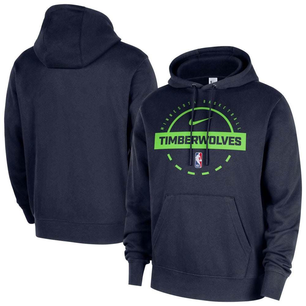 Minnesota Timberwolves 2025/26 Authentic Practice Club Pullover Hoodie Navy - Nike