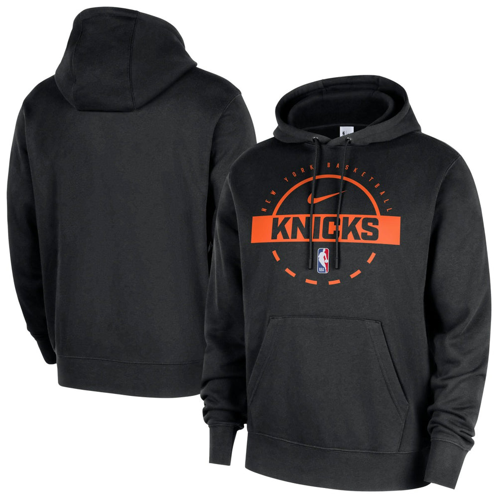 New York Knicks 2025/26 Authentic Practice Club Pullover Hoodie Black - Nike