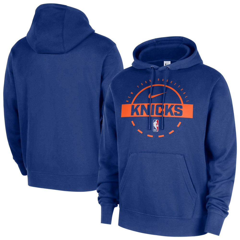 New York Knicks 2025/26 Authentic Practice Club Pullover Hoodie Blue - Nike outlet