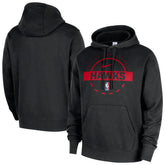 Atlanta Hawks 2025/26 Authentic Practice Club Pullover Hoodie Black - Nike