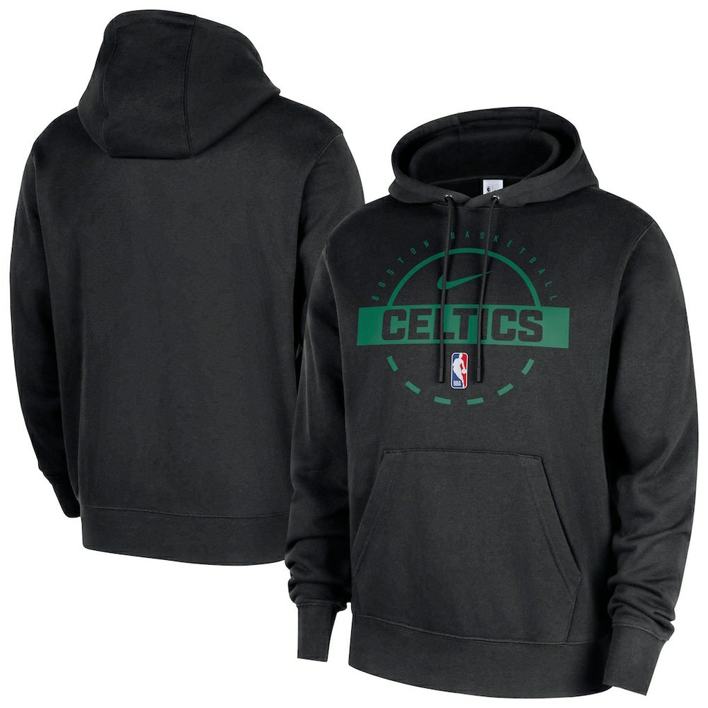 Boston Celtics 2025/26 Authentic Practice Club Pullover Hoodie Black - Nike