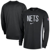 Brooklyn Nets 2025/26 Authentic Pre-Game Legend Dri-FIT Long Sleeve Shooting Shirt Black - Nike