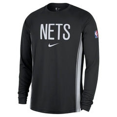 Brooklyn Nets 2025/26 Authentic Pre-Game Legend Dri-FIT Long Sleeve Shooting Shirt Black - Nike