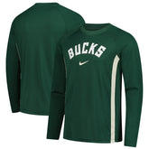 Milwaukee Bucks 2025/26 Authentic Pre-Game Legend Dri-FIT Long Sleeve Shooting Shirt Hunter Green - Nike