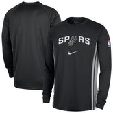 San Antonio Spurs 2025/26 Authentic Pre-Game Legend Dri-FIT Long Sleeve Shooting Shirt Black - Nike