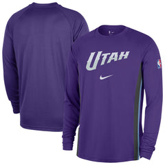 Utah Jazz 2025/26 Authentic Pre-Game Legend Dri-FIT Long Sleeve Shooting Shirt Purple - Nike