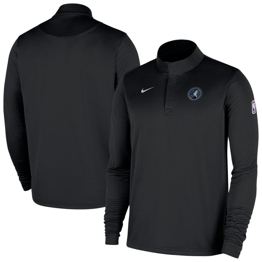 Minnesota Timberwolves 2025/26 Authentic Coaches Quarter-Zip Dri-Fit Top Black - Nike