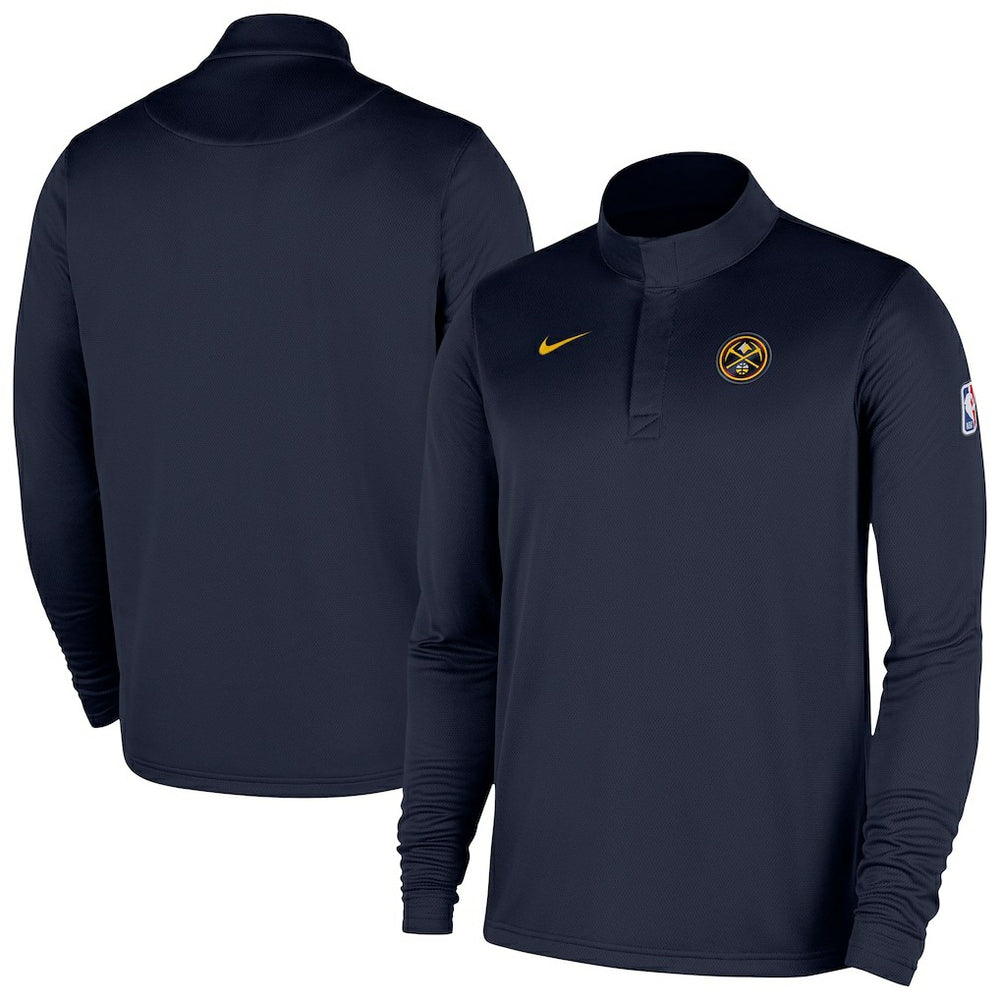 Denver Nuggets 2025/26 Authentic Coaches Quarter-Zip Dri-Fit Top Navy - Nike