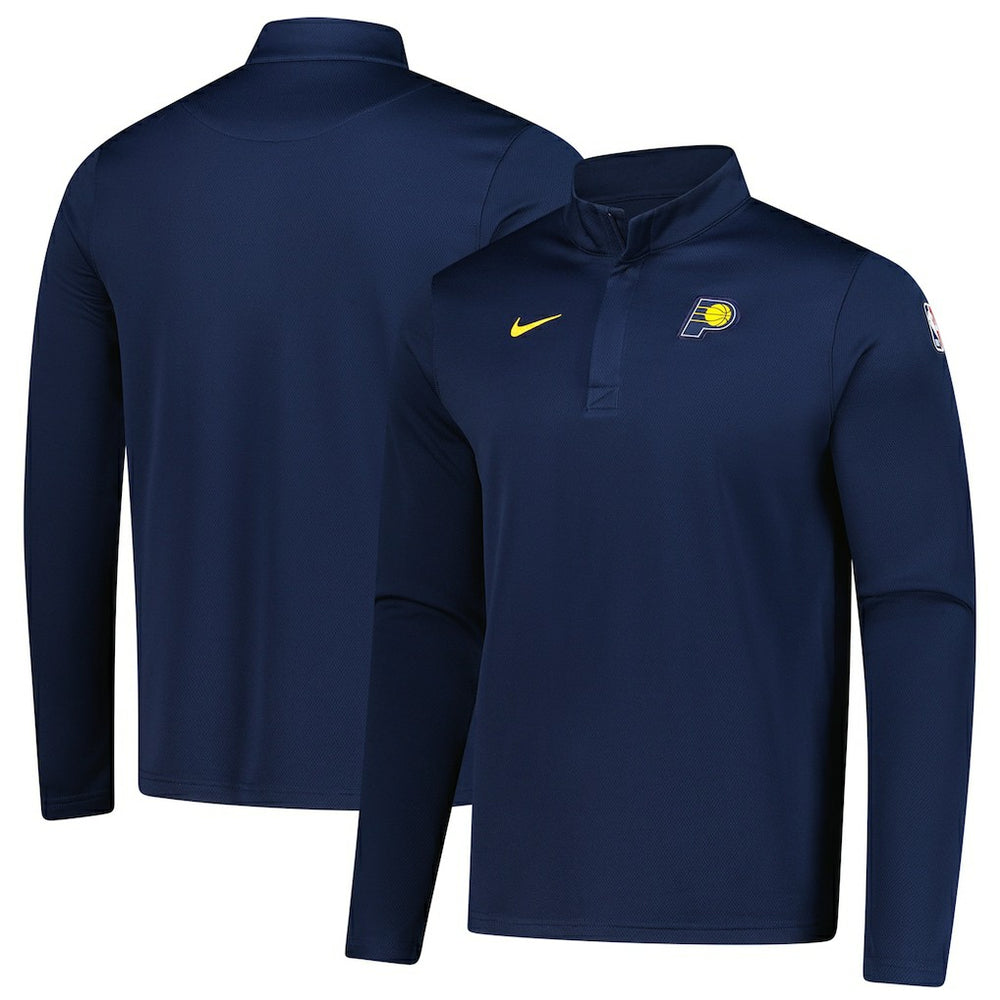 Indiana Pacers 2025/26 Authentic Coaches Quarter-Zip Dri-Fit Top Navy - Nike