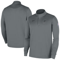 San Antonio Spurs 2025/26 Authentic Coaches Quarter-Zip Dri-Fit Top Silver - Nike
