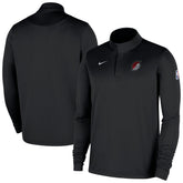 Portland Trail Blazers 2025/26 Authentic Coaches Quarter-Zip Dri-Fit Top Black - Nike