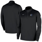 Dallas Mavericks 2025/26 Authentic Coaches Quarter-Zip Dri-Fit Top Black - Nike
