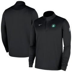 Boston Celtics 2025/26 Authentic Coaches Quarter-Zip Dri-Fit Top Black - Nike