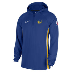 Golden State Warriors Authentic On Court Zone Quarter-Zip Dri-FIT Hoodie Jacket Blue - Nike