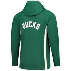 Milwaukee Bucks Authentic On Court Zone Quarter-Zip Dri-FIT Hoodie Jacket Hunter Green - Nike