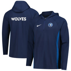 Minnesota Timberwolves Authentic On Court Zone Quarter-Zip Dri-FIT Hoodie Jacket Navy - Nike outlet