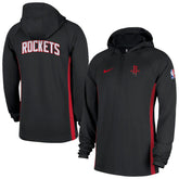 Houston Rockets Authentic On Court Zone Quarter-Zip Dri-FIT Hoodie Jacket Black - Nike