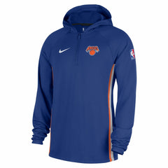 New York Knicks Authentic On Court Zone Quarter-Zip Dri-FIT Hoodie Jacket Blue - Nike