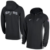 San Antonio Spurs Authentic On Court Zone Quarter-Zip Dri-FIT Hoodie Jacket Black - Nike