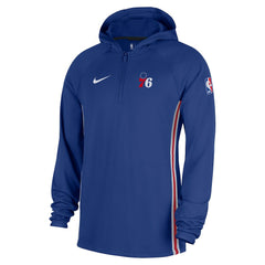 Philadelphia 76ers Authentic On Court Zone Quarter-Zip Dri-FIT Hoodie Jacket Blue - Nike