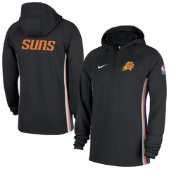 Phoenix Suns Authentic On Court Zone Quarter-Zip Dri-FIT Hoodie Jacket Black - Nike
