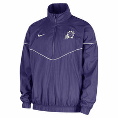 Phoenix Suns Courtside Windrunner Woven Half-Zip Hooded Jacket Purple - Nike