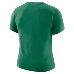 Boston Celtics Women's Courtside Modest Cropped Tri-Blend T-Shirt Kelly Green - Nike