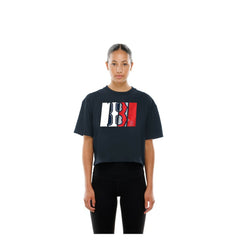 Boston Red Sox New Era Women's Boxy Foil Logo T-Shirt - Navy T-shirts