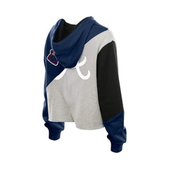 Atlanta Braves New Era Women's Upcycled Color Block Cropped Boxy Hoodie Hoodies