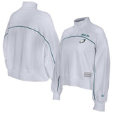 New Era Philadelphia Eagles Female Adult White Functional Fandom Quarter-Zip Sweatshirt
