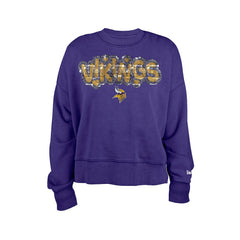 Minnesota Vikings New Era Girl's Flip Sequin Sweatshirt - Purple Sweatshirts