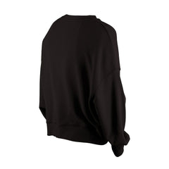 Pittsburgh Steelers New Era Women's Oversized Throwback Mineral Wash Crew Neck Sweatshirt - Black Sweatshirts