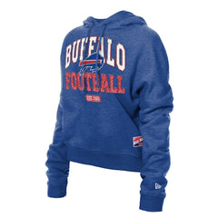 Buffalo Bills New Era Women's Throwback Boxy Hoodie Sweatshirt - Royal Hoodies