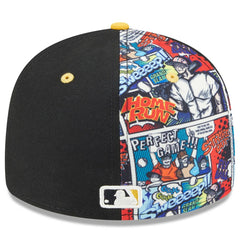 Pittsburgh Pirates New Era 2025 MLB Diamond Hero Edition Low Profile 59FIFTY Fitted Hat - Black/Gold Hats