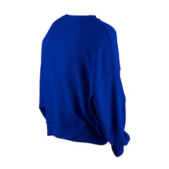 Golden State Warriors Women's Boxy Throwback Mineral Wash Sweatshirt Royal - New Era